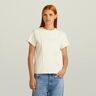 G-Star RAW Pintucked Tapered Top Beige Women L