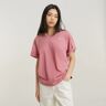 G-Star RAW Rolled Up Sleeve Boyfriend Top Pink Women XS