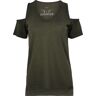 Rokker TRC Shoulderfree T-shirt das senhoras Verde L