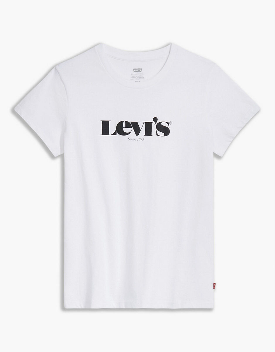 Levi's T-shirt de mangas curtas, logótipo à frente   Branco