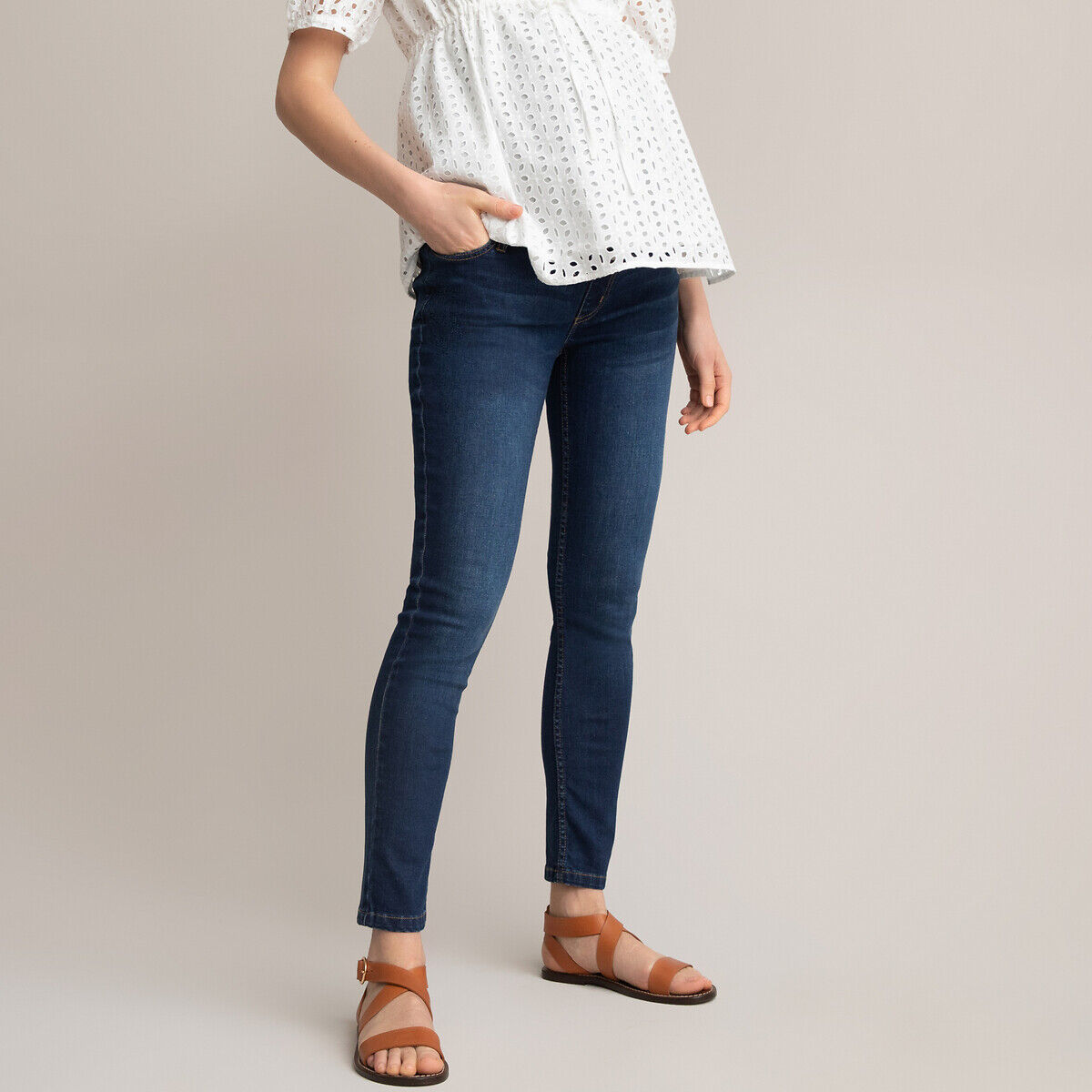 La Redoute Collections Jeans skinny para grávida   brut