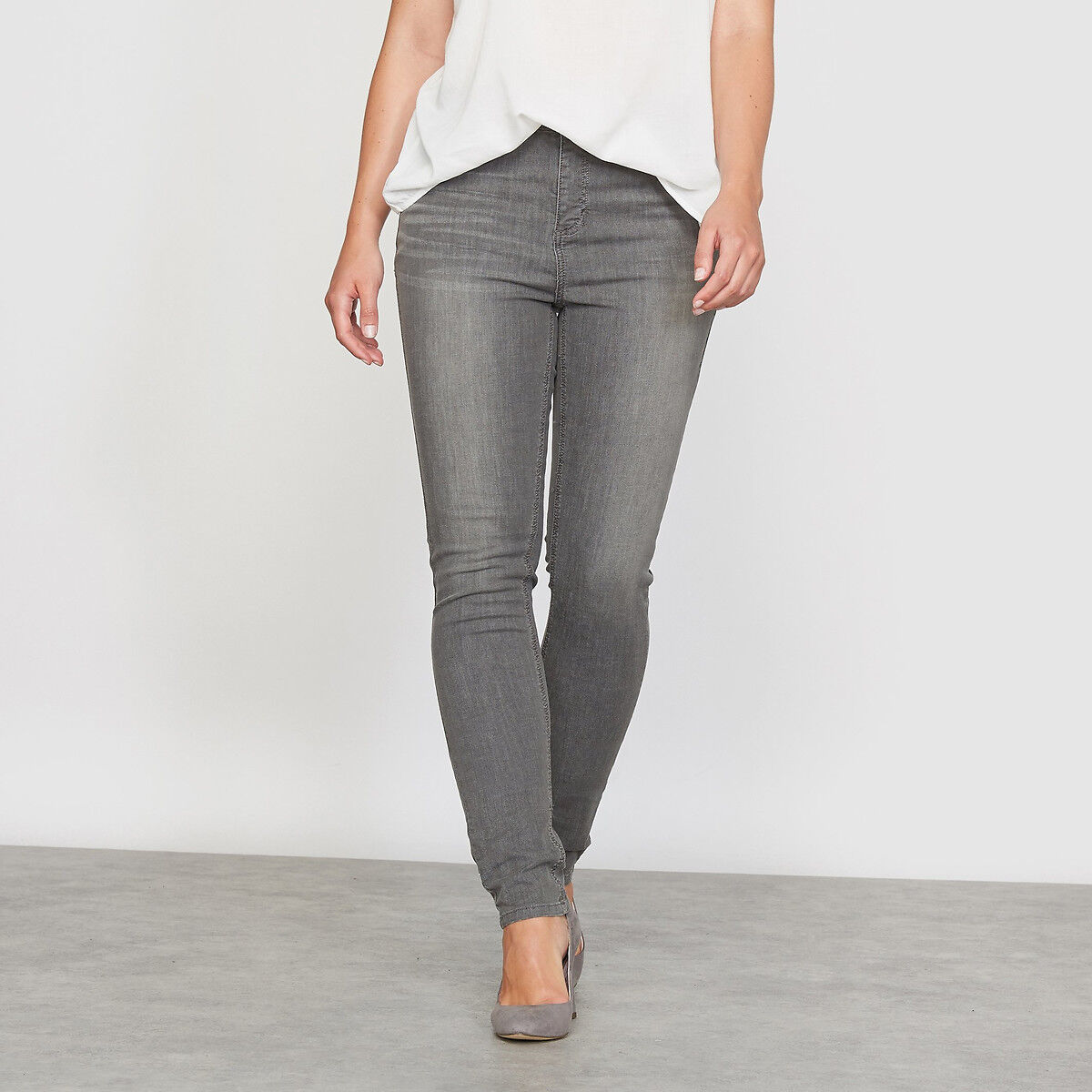 La Redoute Collections Plus Jeans slim em ganga   Ganga Cinza Stone