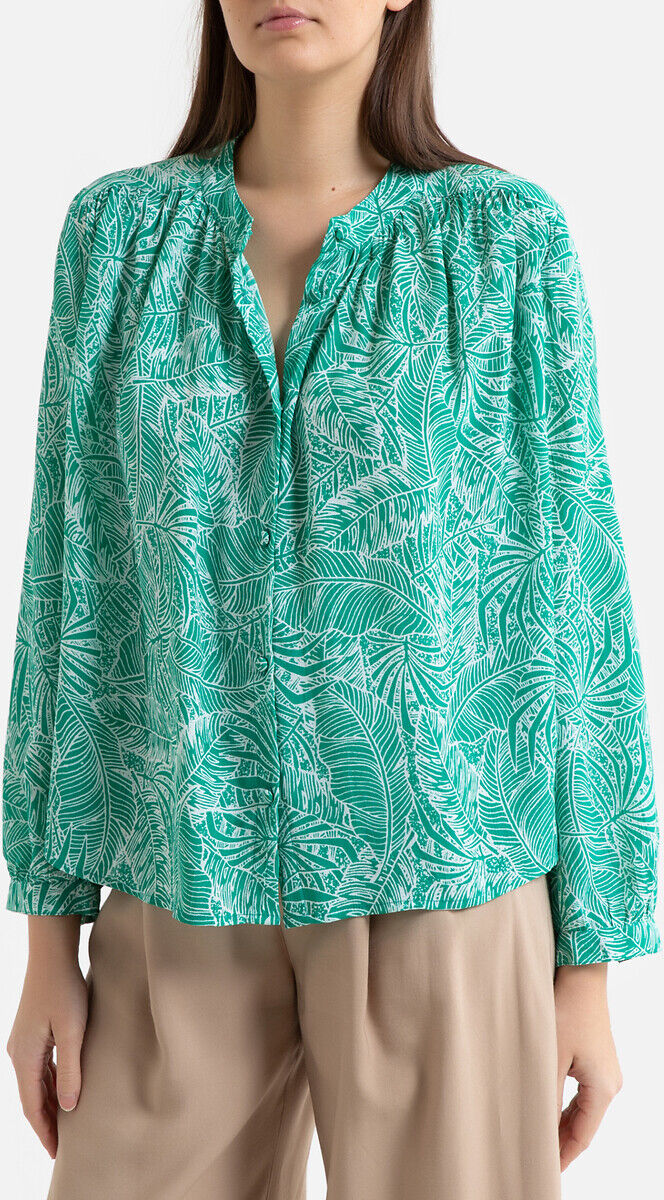 Suncoo Blusa estampada com gola redonda, mangas compridas, LIEGE   Estampado Verde