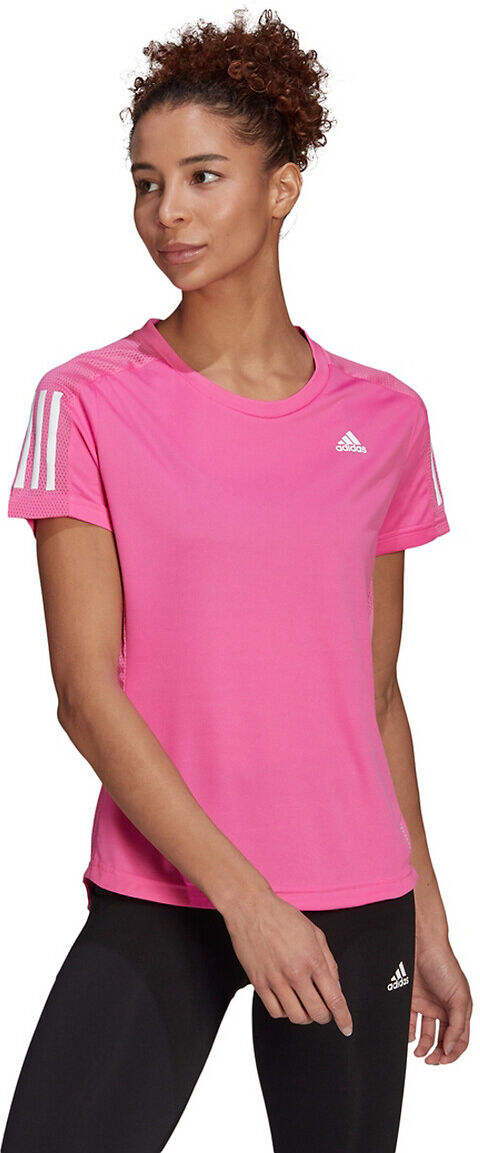 Adidas Performance T-shirt de gola redonda com logótipo   rosa