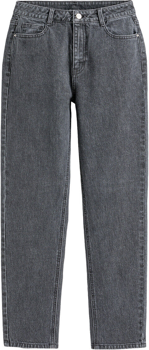 La Redoute Collections Jeans mom, cintura subida   Preto Escovado