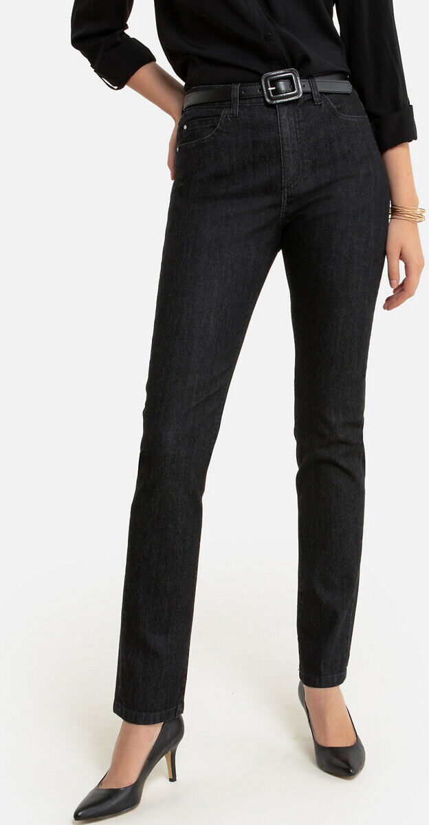 Anne Weyburn Jeans regular, direitos   preto stone