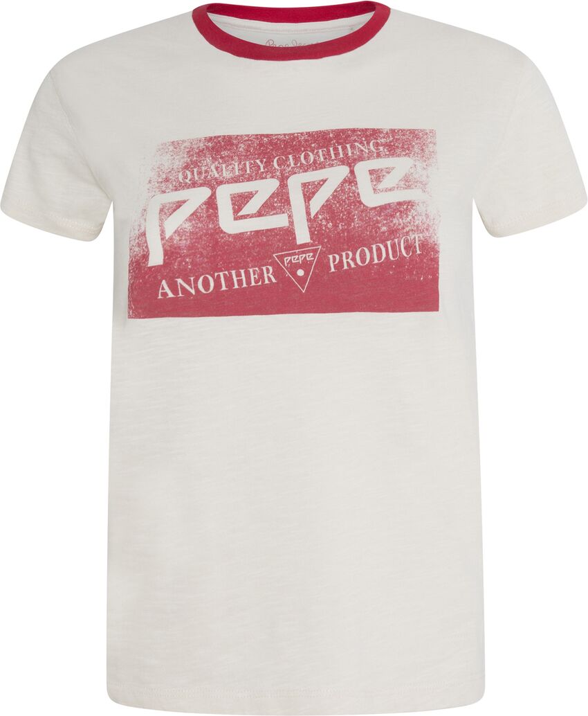 Pepe Jeans T-shirt com logótipo, Atea   Cru