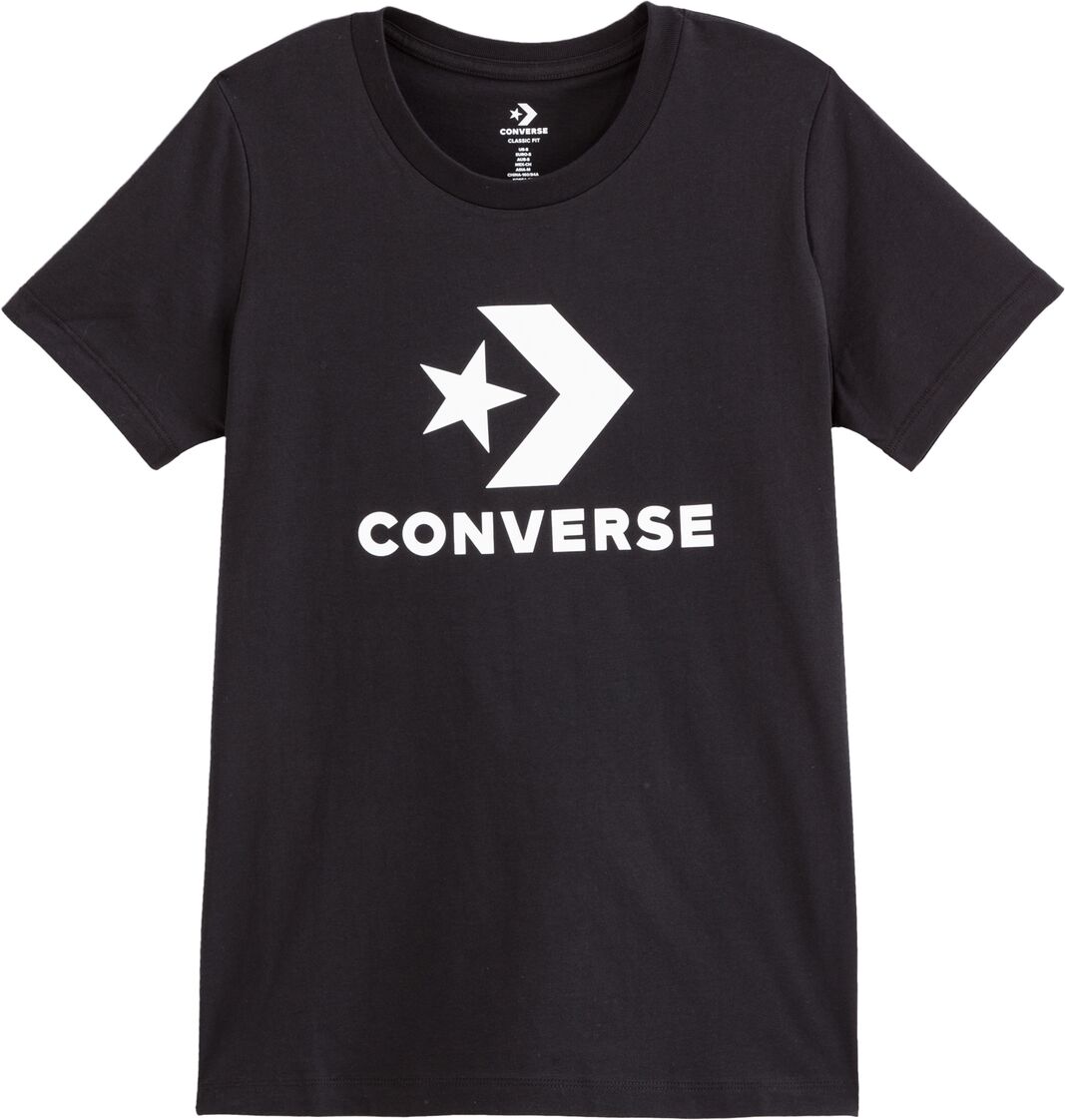 Converse T-shirt Star Chevron Tee, puro algodão   Preto