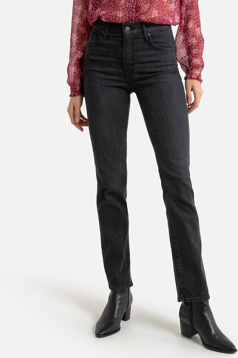 Levi's Jeans 724 High Rise Straight   Black cloud