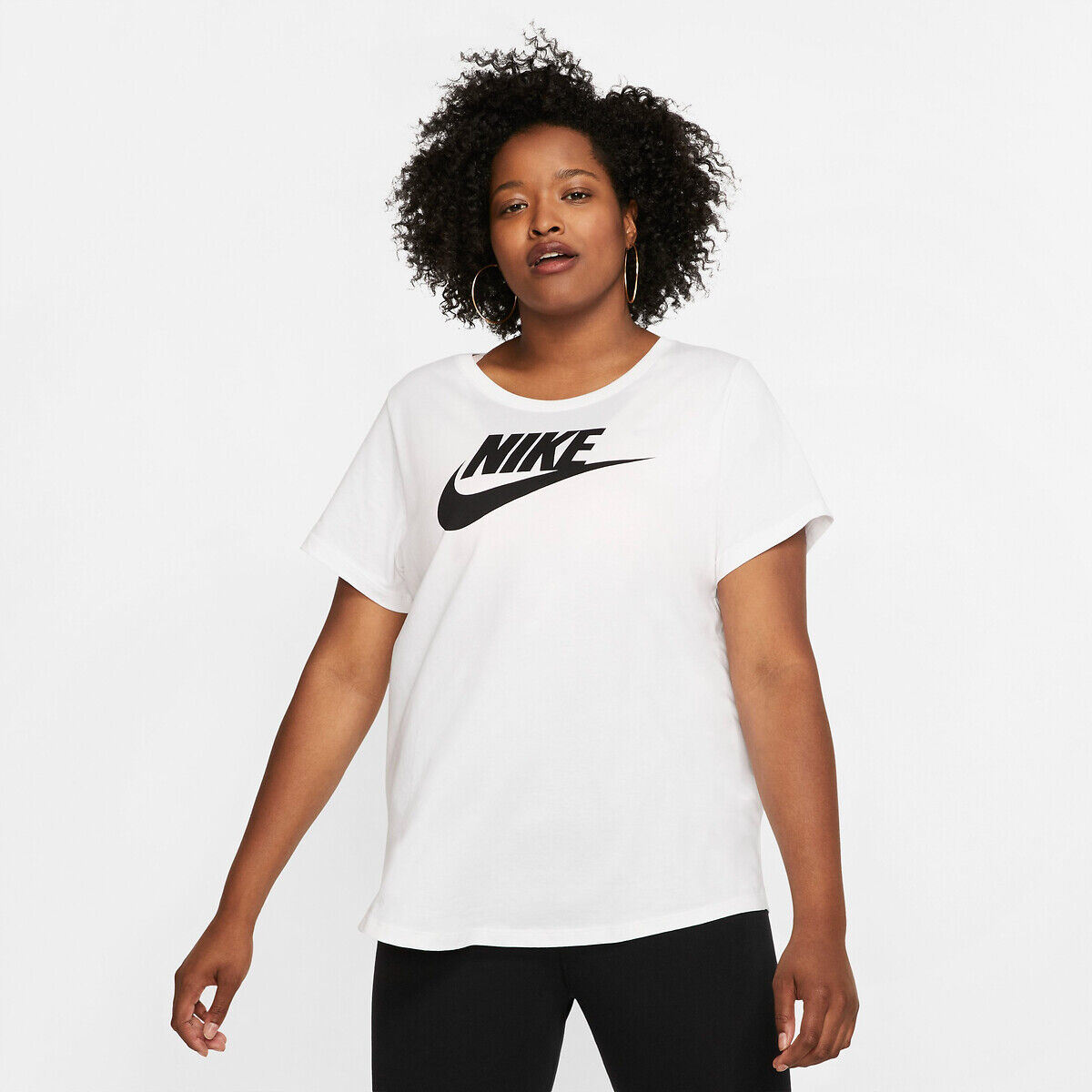Nike T-shirt de mangas curtas, gola redonda   Branco