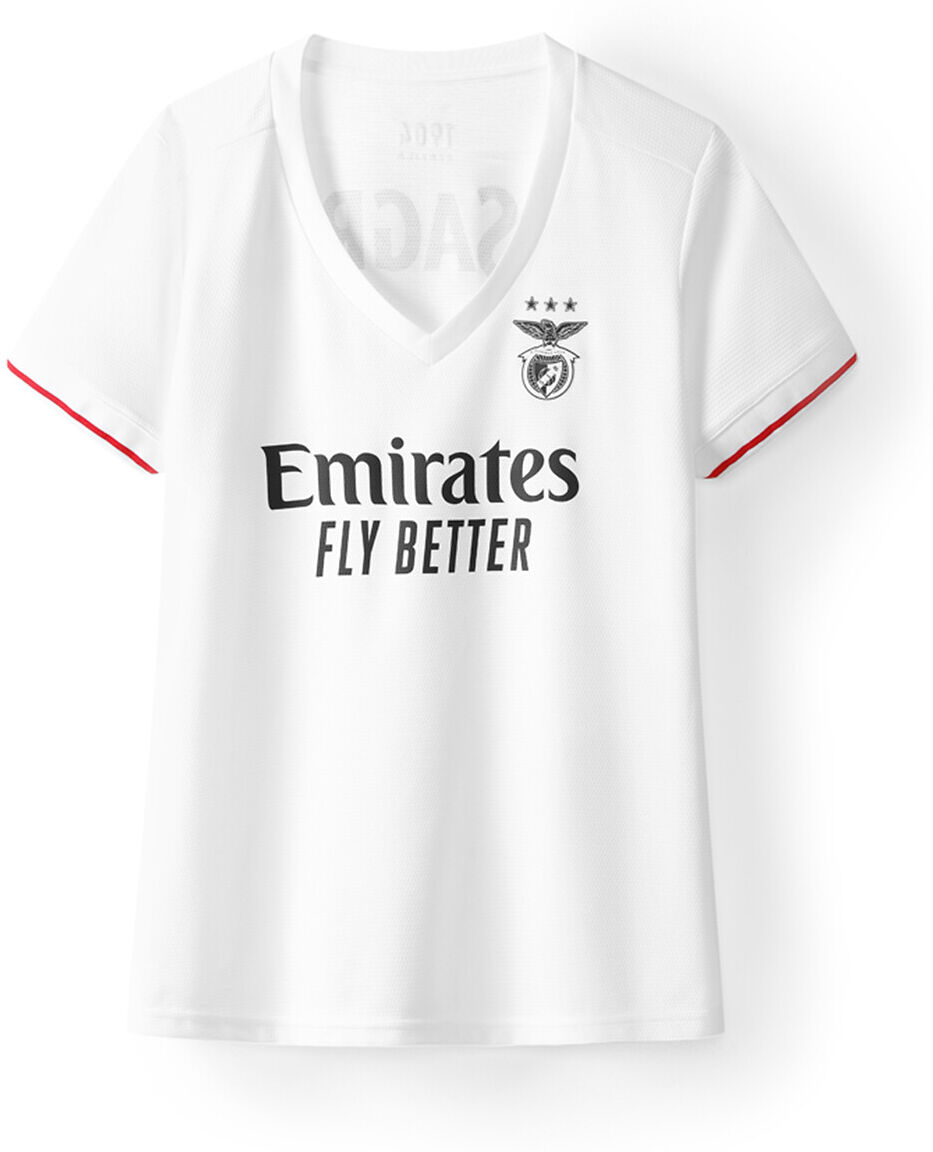 Sl Benfica Réplica Camisola Alternativa Benfica 2021 2022, para mulher   Branco