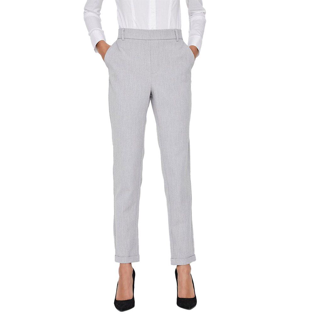 Vero Moda Calça Maya Tailored XL Light Grey Melange