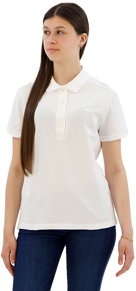 Lacoste Camisa Polo De Manga Curta Stretch Cotton Piqué 36 White