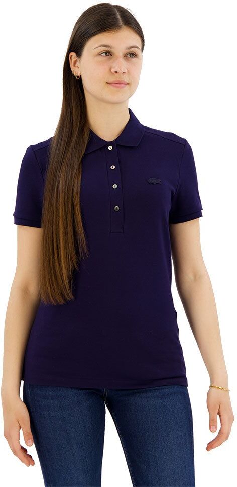 Lacoste Camisa Polo De Manga Curta Stretch Cotton Piqué 48 Marine