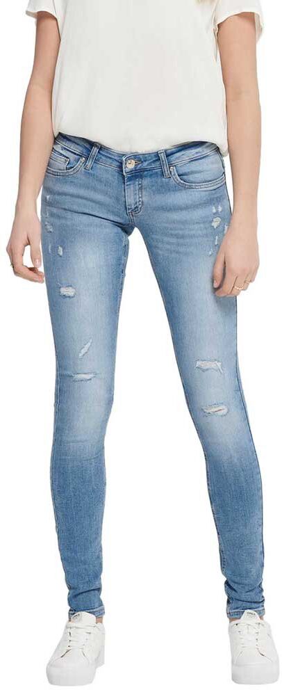 Only Jeans Coral Slim Skinny Destroy Bb Amom-46 28 Medium Blue Denim