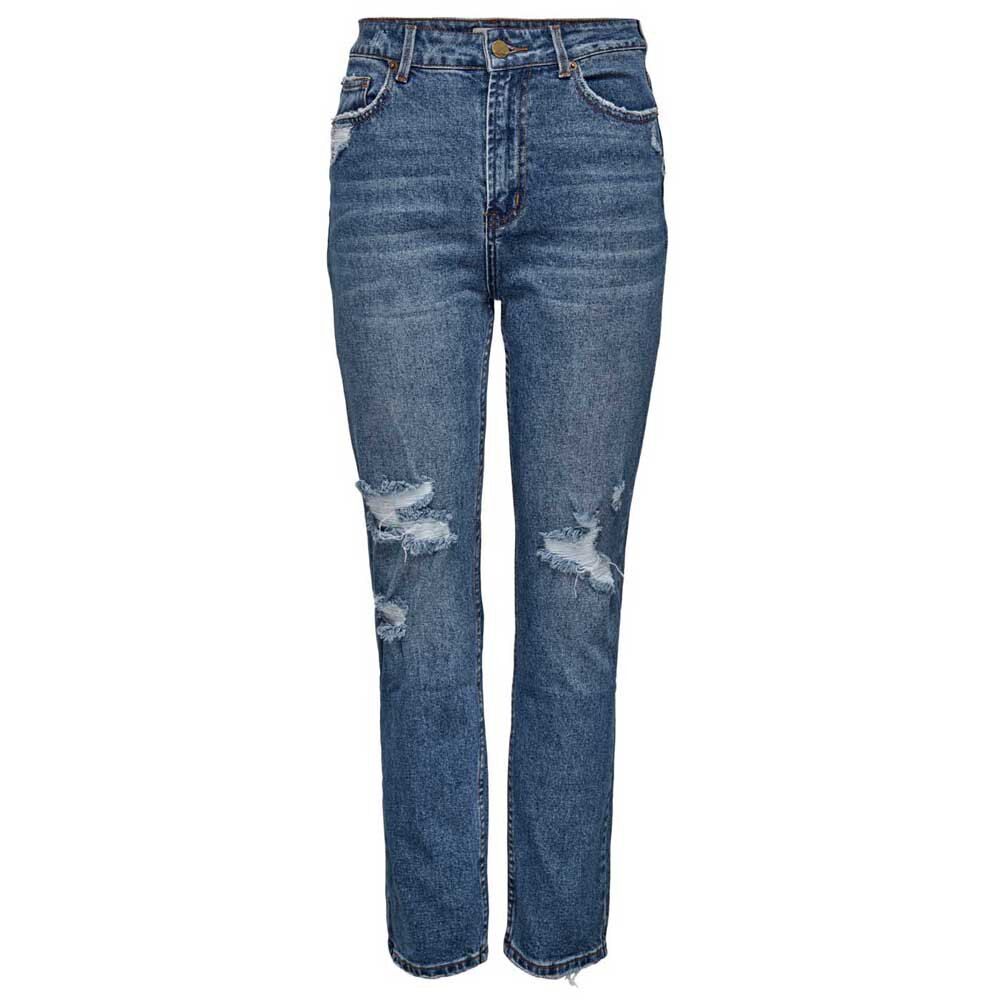 Only Jeans Emily High Waist Stretch Crop Ankle Mae1922 25 Medium Blue Denim