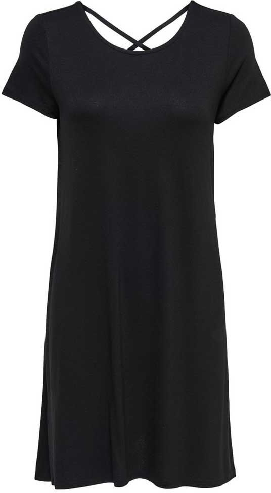 Only Vestido Longo Bera Bak Lace Up S Black