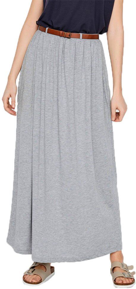 Vero Moda Saia Linn Belt Ankle Maxi M Light Grey Melange