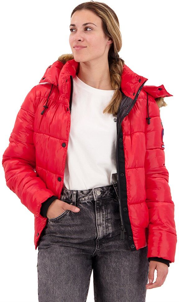 Superdry Casaco High Shine Toya Bomber XL Rouge Red