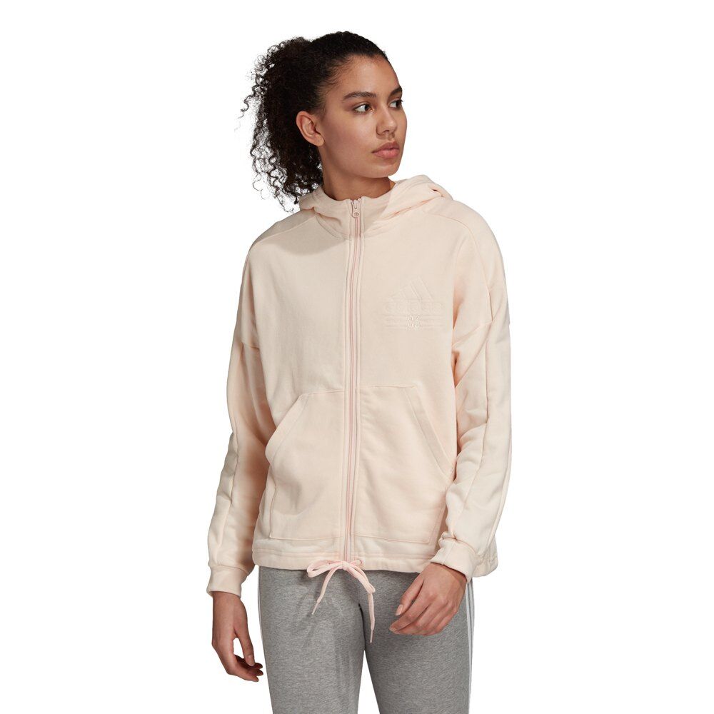 Adidas Moletom Com Zíper Brilliant Basics XS Pink Tint