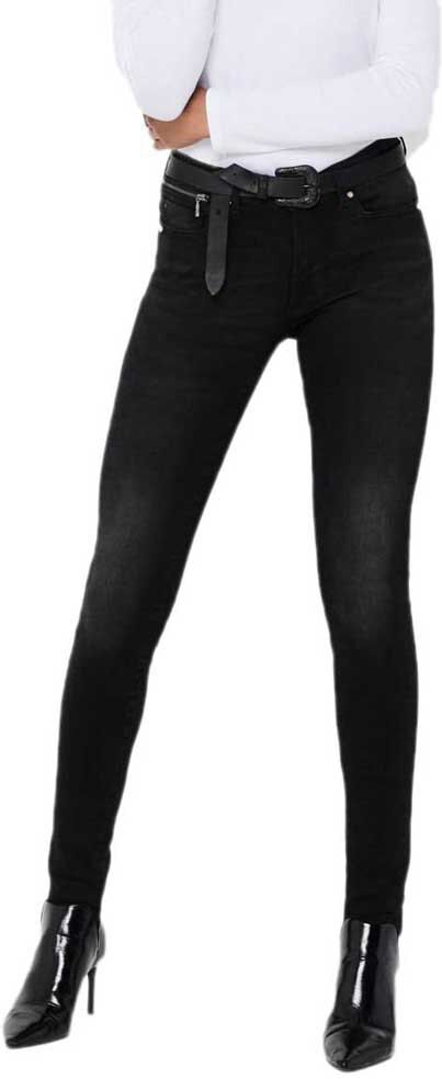 Only Jeans Isa4 Life Regular Skinny Zip Ana217 29 Black Denim