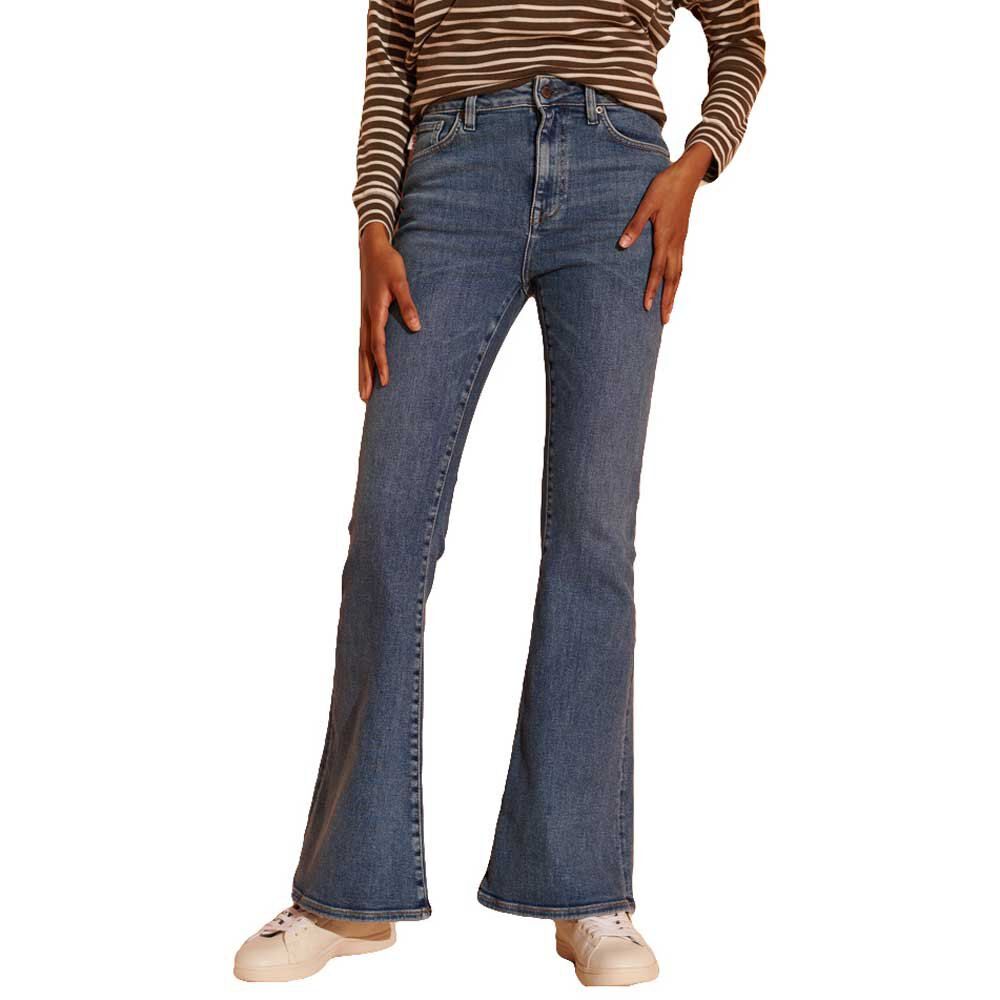 Superdry Jeans High Rise Skinny Flare 30 Dark Indigo Aged