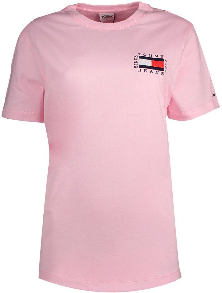 Tommy Jeans Camiseta De Manga Curta Box Flag XS Romantic Pink