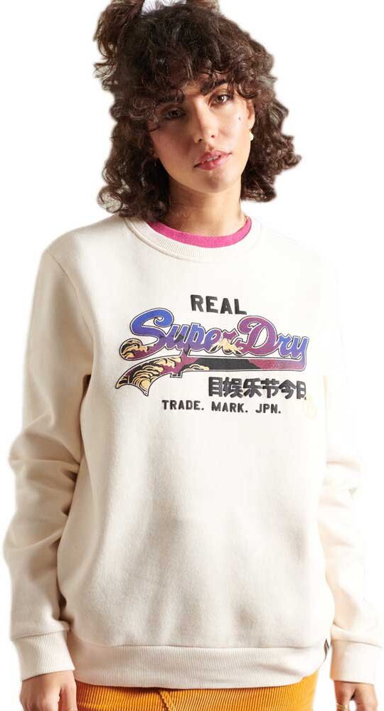 Superdry Suéter Vintage Logo Itago Crew S Cream Quartz