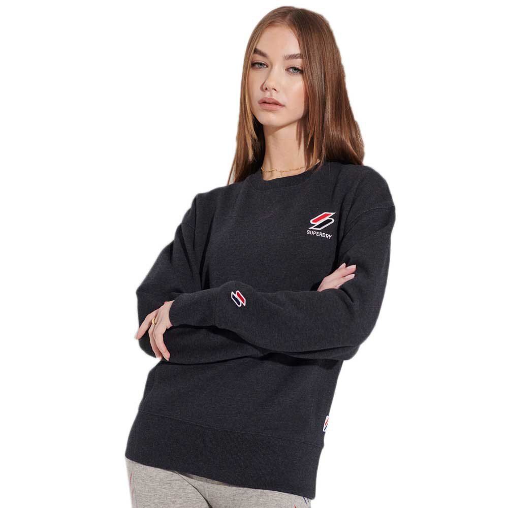 Superdry Suéter Sportstyle Essential Crew L Dark Charcoal Marl