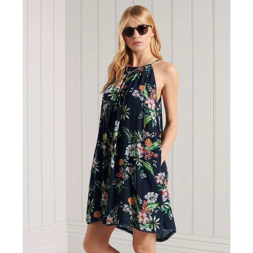 Superdry Vestido Curto Beach Cami XL Navy Aop