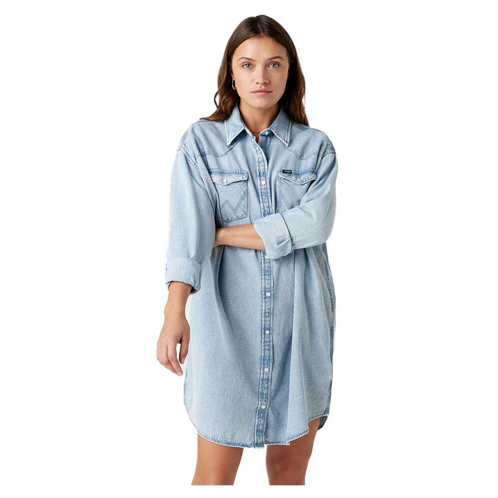 Wrangler Vestido Denim Western XL Light Indigo