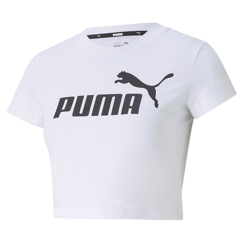Puma Camiseta De Manga Curta Essential Slim Logo S Puma White