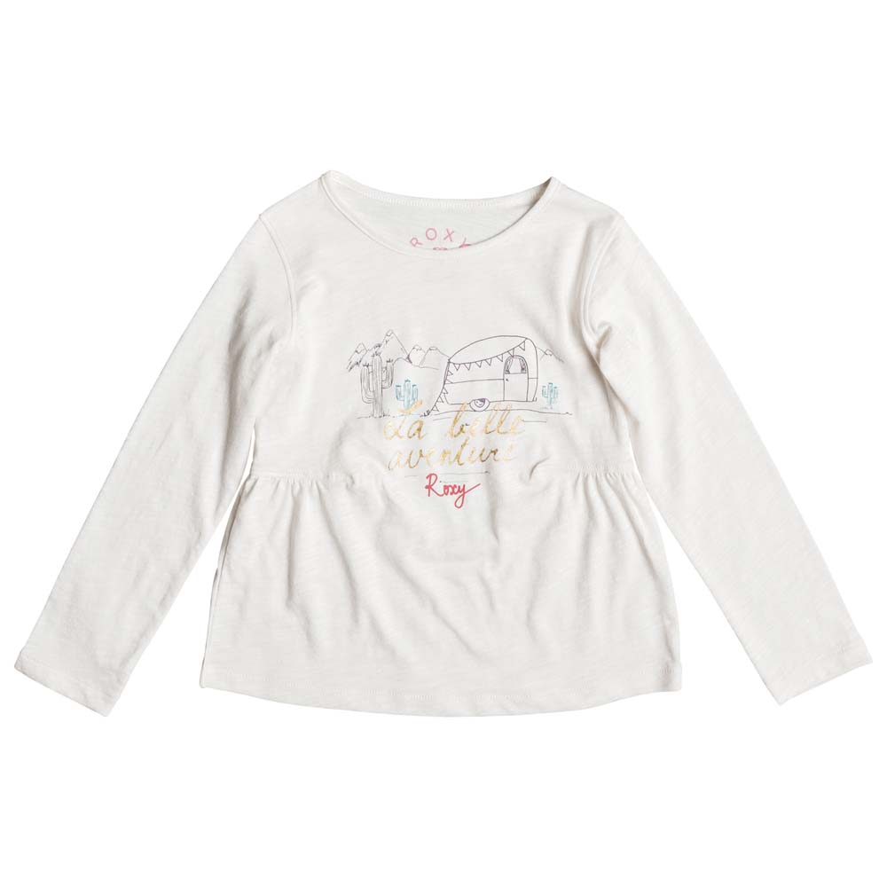 Roxy Camiseta De Manga Comprida Let´s Drive Away 24 Months White