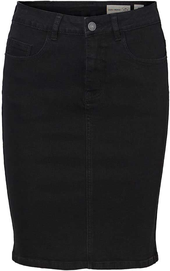 Vero Moda Saia Hot Nine Hw Denim Pencil Noos Ci S Black