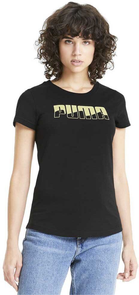 Puma Camiseta Manga Curta Rebel Graphic XS Puma Black / Sunny Lime