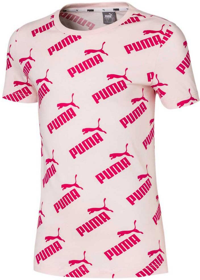 Puma Camiseta Manga Curta Amplified All Over Print 9-10 Years Rosewater