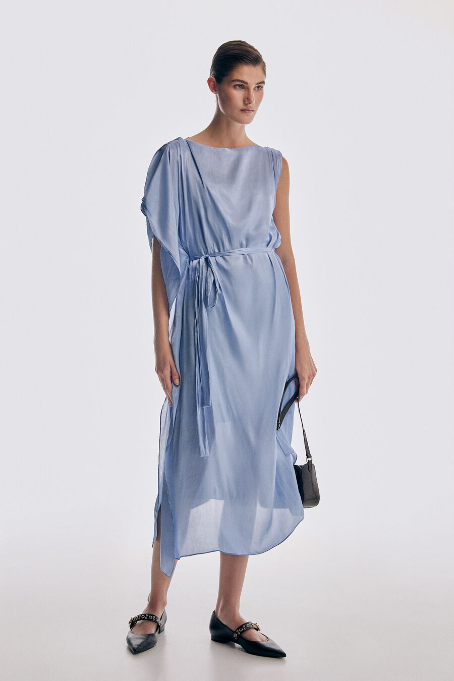 Pedro del Hierro Vestido fluido assimétrico Pedro del Hierro