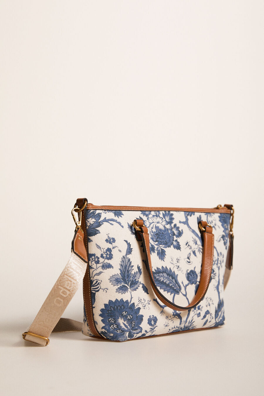 Pedro del Hierro Mala shopper print de flores e logo bordado Pedro del Hierro