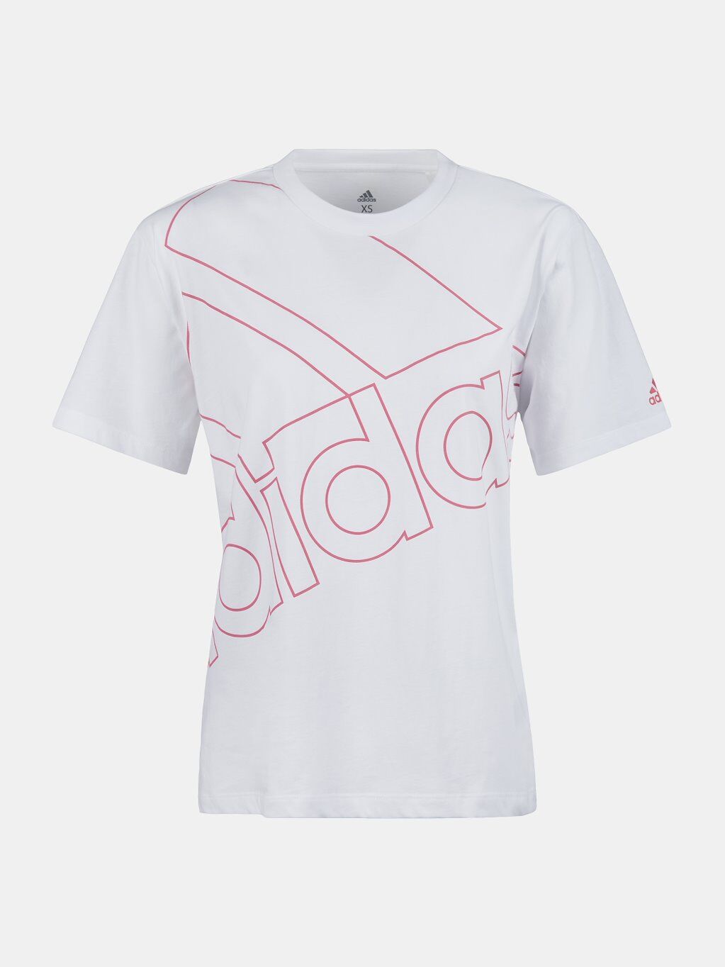 Adidas T-Shirts Adidas GM5573 - Branco/Rosa - Mulher