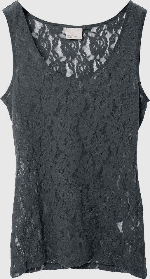 Vero Moda Vmlilly Lace Tank Top Color Cinza