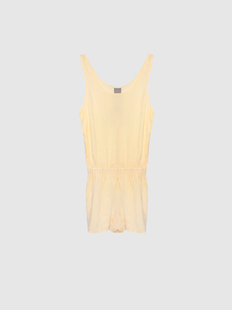 Vero Moda Super Easy Sl Playsuit Solid Amarelo