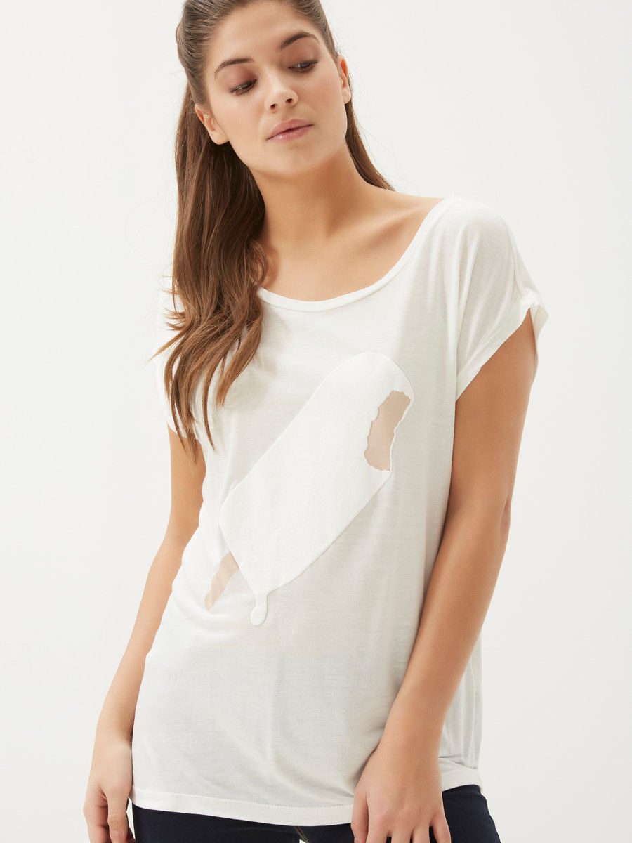 Noisy May Ice S/s Top Creme