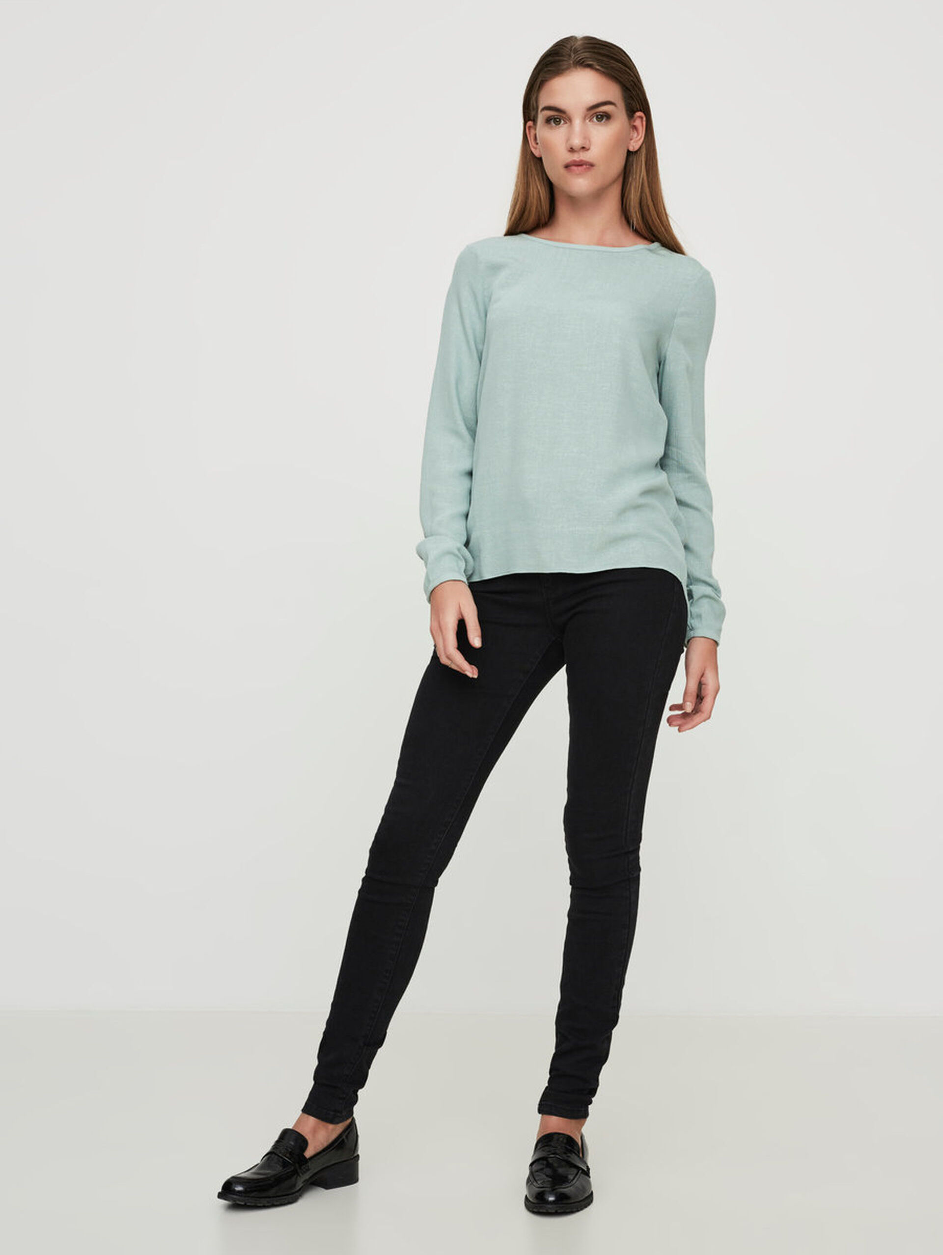 Vero Moda Asta Ls Blouse Noos Verde Água