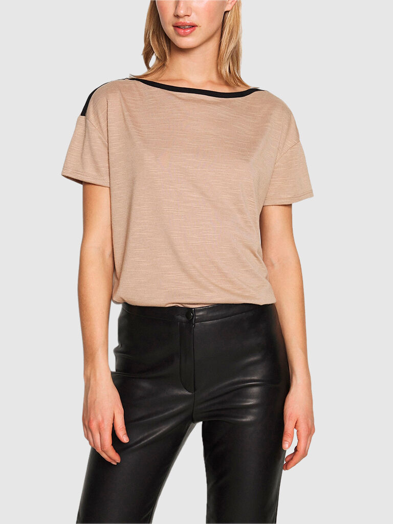 Vero Moda T-Shirt Mulher Tess Vero Moda Bege