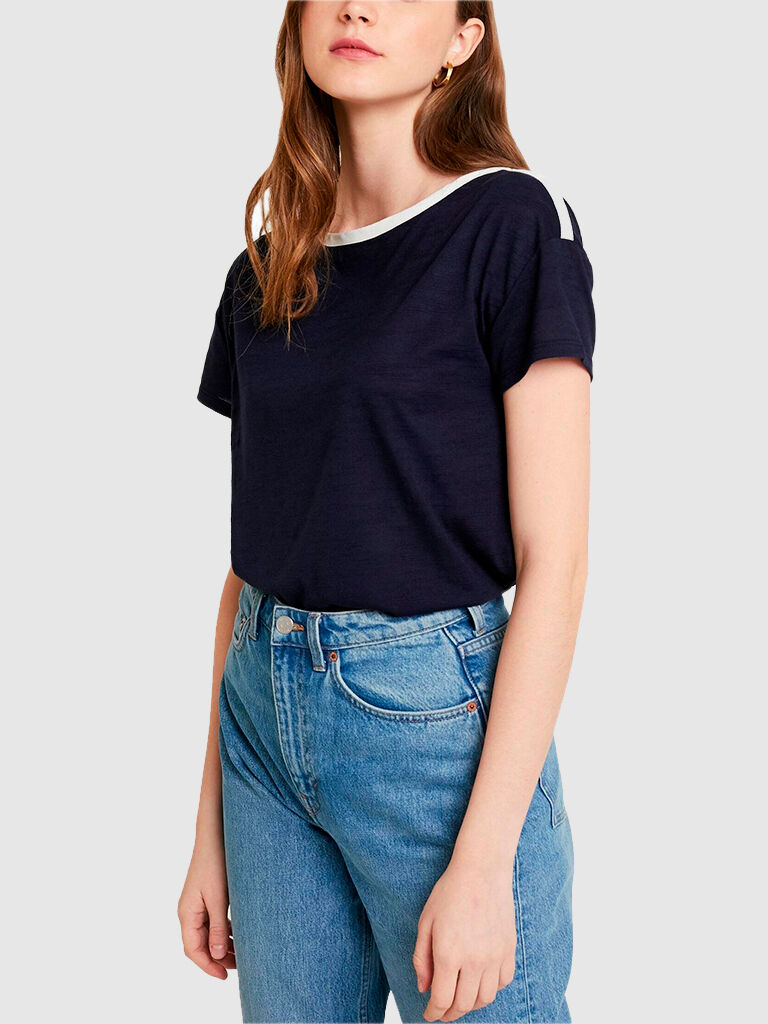 Vero Moda T-Shirt Mulher Tess Vero Moda Azul marinho