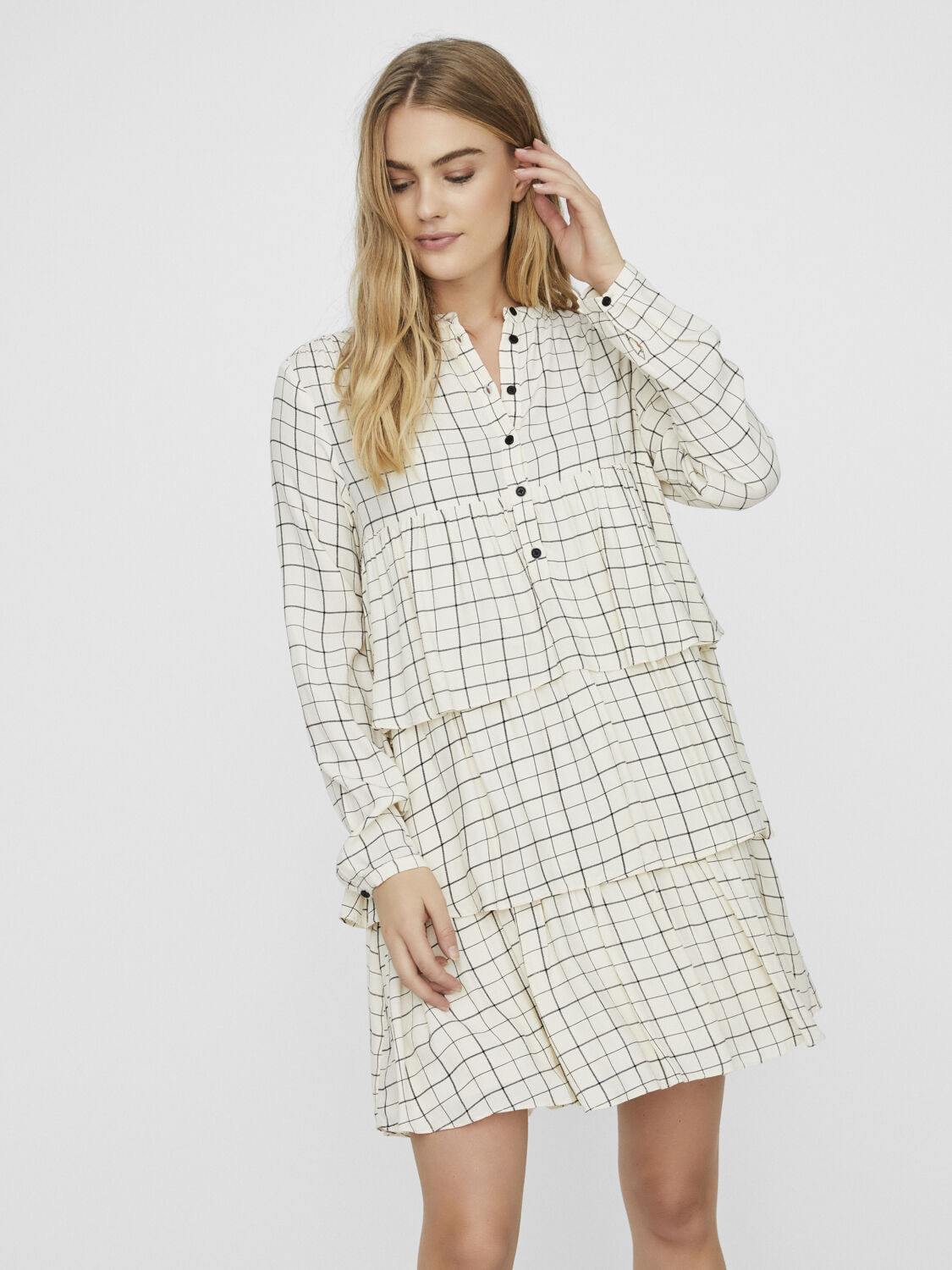 Vero Moda Vestido Mulher Irene Ls Vero Moda Creme