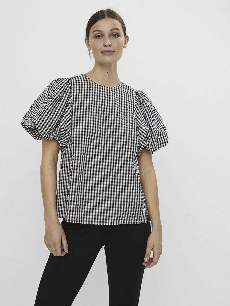 Vero Moda Blusa Mulher Oline Vero Moda Preto c/ branco