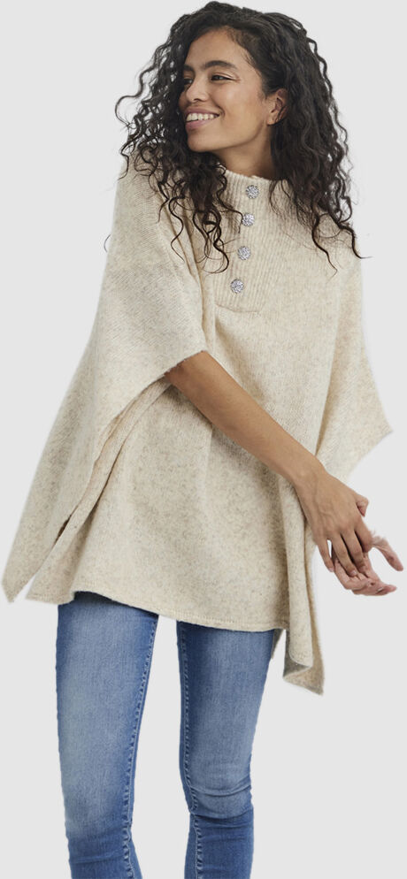 Vero Moda Poncho Mulher Josselin Vero Moda Creme