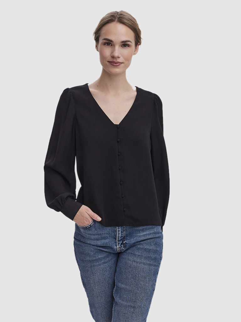 Vero Moda Camisa Mulher Victoria Ls Vero Moda Preto