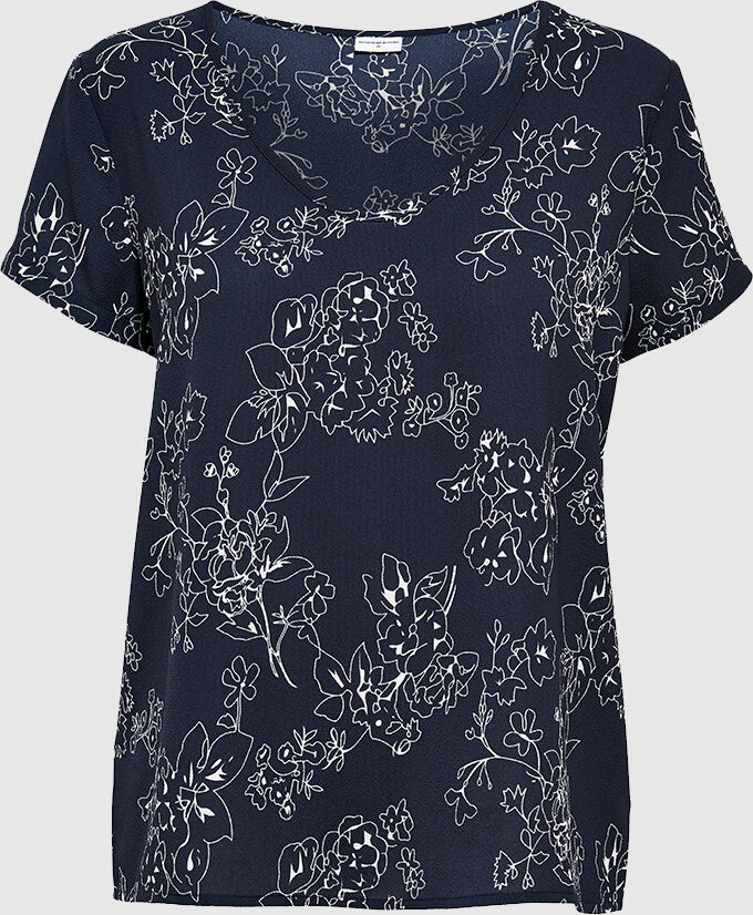 Jacqueline de Yong T-Shirt Great S/s Azul escuro